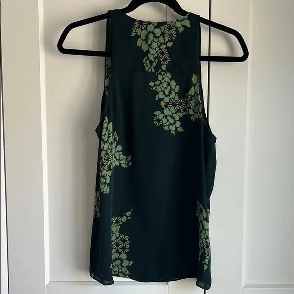 A.L.C. Lennox Green Silk Floral Tank | S - Picture 3 of 5